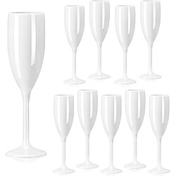 Vendos85 10 Flûtes à champagne en acrylique incassables 21 cm