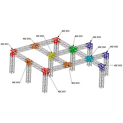 ASC 3022 Angle 2 départs 90 degrés 0.50m x 0.50m ASD