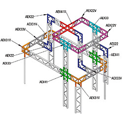 AEX 25V Angle 2 départs 135 degrés 0,50m x 0,50m ASD