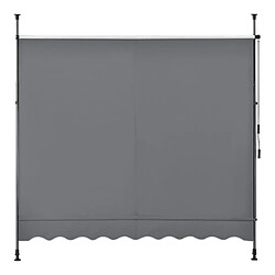 Avis Helloshop26 Store banne téléscopique acier polyester 150 x 120 x 200-300 cm gris ardoise 03_0008315