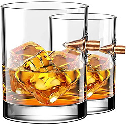 Vendos85 Verre à Whisky avec Balle – Cristal Transparent, 350?ml