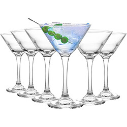 Vendos85 Lot de 6 Verres à Martini en Verre Cristal 160 ml