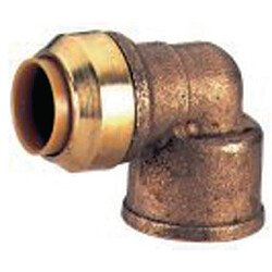 coude instantané 90 degrés - tube cuivre - femelle 16 mm / femelle à visser 15 x 21 mm - comap tectite classic
