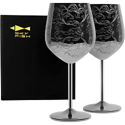 Vendos85 Gobelets à Vin en Acier Inoxydable Élégance Antique