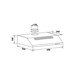 Avis Hotte visière 60cm 322m3/h blanc - GHC632WH - AIRLUX