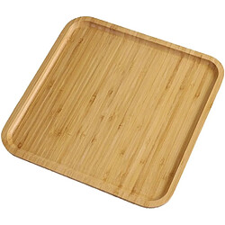 Vendos85 Plateau de service carré en bambou robuste et léger 30 x 30 x 1.5 cm