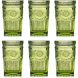 Vendos85 Lot de 6 Verres Colorés en Verre 350 ml