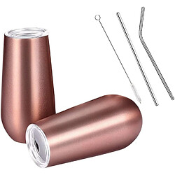 Vendos85 Flûtes Champagne Or Rose Double Paroi – Lot de 2