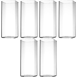 Vendos85 Verres Carrés en Verre Borosilicate 330 ml