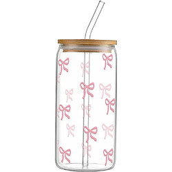 Vendos85 Verres à café glacé avec couvercle et paille