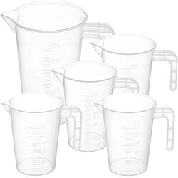 Vendos85 Lot de 5 Tasses Doseuses Plastique Graduées