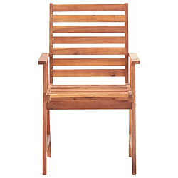 Acheter vidaXL Chaises à manger d'extérieur lot de 2 et coussins Acacia massif