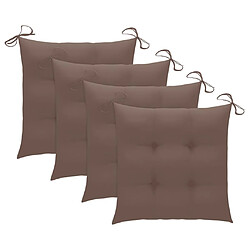 Acheter vidaXL Chaises à manger d'extérieur lot de 4 et coussins Acacia massif