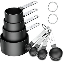 Vendos85 Ensemble 8 tasses et cuillères doseuses en inox