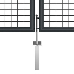 Acheter vidaXL Portail de jardin grillagé en acier galvanisé gris 400 x 125 cm