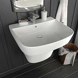 vidaXL Lavabo Blanc 50 x 45 x 41 cm Céramique Émaillée
