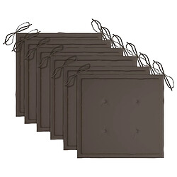 Acheter vidaXL Chaises pliables d'extérieur lot de 6 et coussins Bois d'acacia
