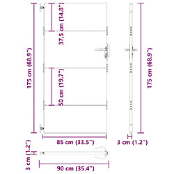 vidaXL Portail de jardin 85x175 cm acier corten pas cher