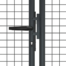 Avis vidaXL Portail de jardin grillagé en acier galvanisé gris 400 x 125 cm