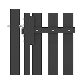 Avis vidaXL Portail de jardin en acier 100x150 cm anthracite