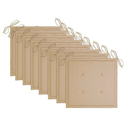 Acheter vidaXL Chaises à manger d'extérieur lot de 8 et coussins Acacia massif
