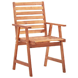 Avis vidaXL Chaises à manger d'extérieur lot de 4 et coussins Acacia massif