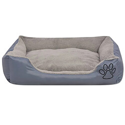 Avis vidaXL Lit pour chiens avec coussin rembourré Taille XXL Gris