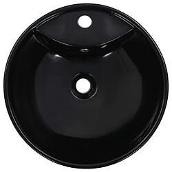 Acheter vidaXL Lavabo avec trop-plein 46,5 x 18 cm Céramique Noir