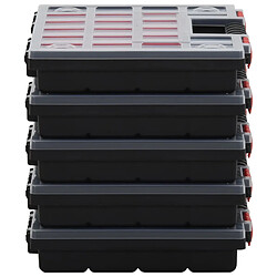 Avis vidaXL Boîtes d'assortiment 5 pcs 34,5x25x5 cm Polypropylène