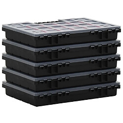 Acheter vidaXL Boîtes d'assortiment 5 pcs 34,5x25x5 cm Polypropylène