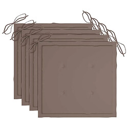 Acheter vidaXL Chaises à manger d'extérieur lot de 4 et coussins Acacia massif