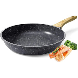 Vendos85 Poêle en céramique 24 cm noir marron