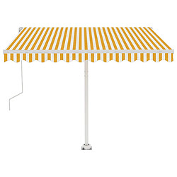 vidaXL Auvent automatique sur pied 300x250 cm Jaune/Blanc