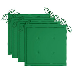 Acheter vidaXL Chaises à manger d'extérieur lot de 4 et coussins Acacia massif
