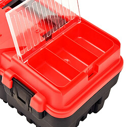 Avis vidaXL Boîte à outils Plastique 462x256x242 mm Rouge