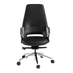 Angel Cerda Fauteuil de bureau pivotant en similicuir noir