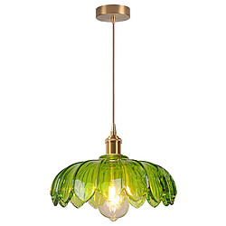 STOEX Plafonnier Vintage Suspension Luminaire En Verre Lustre Rétro Moderne Vert