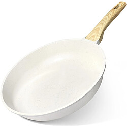 Vendos85 Poêle en céramique 26 cm antiadhésive blanche