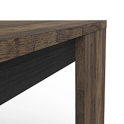 Avis Pegane Table basse carrée avec étagère couleur chêne foncé / noir - Largeur 80 x Profondeur 80 x Hauteur 44,2 cm