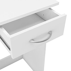 Avis Pegane Bureau avec 1 tiroir couleur blanc mat - Largeur 100,6 x Profondeur 49,2 x Hauteur 76,4 cm