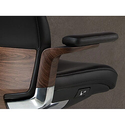 Angel Cerda Fauteuil de bureau pivotant en similicuir noir pas cher