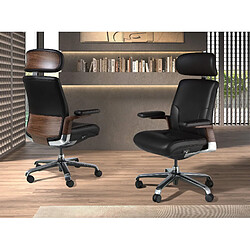 Avis Angel Cerda Fauteuil de bureau pivotant en similicuir noir