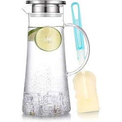 Vendos85 Pichet à eau en verre borosilicate 1,3?L