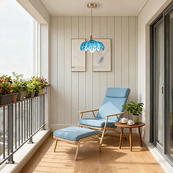 STOEX Plafonnier Vintage Suspension Luminaire En Verre Lustre Rétro Moderne Bleu