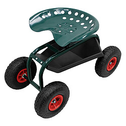 Ecd Germany Siège roulant de jardin Siège de jardin pivotant Siège roulant réglable en haute