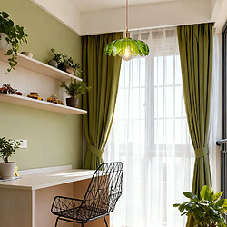 Acheter STOEX Plafonnier Vintage Suspension Luminaire En Verre Lustre Rétro Moderne Vert