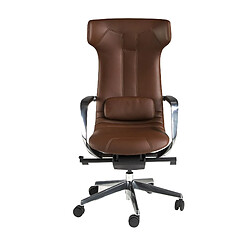 Angel Cerda Fauteuil de bureau pivotant en similicuir marron