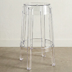 Avis ICONIK INTERIOR Tabouret Design Transparent - 65cm - Victoria Queen Transparent