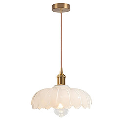 STOEX Plafonnier Vintage Suspension Luminaire En Verre Lustre Rétro Moderne Blanc