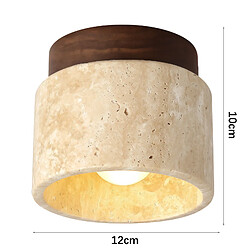 STOEX (2X) Plafonnier Rétro Nordique Lampe De Plafond Cylindrique Plafonnier Moderne G9 pas cher